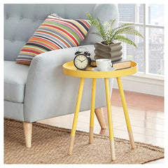 Olcott Mid Century Tray Top Accent Table - Yellow