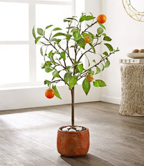 Faux Orange Potted Tree
