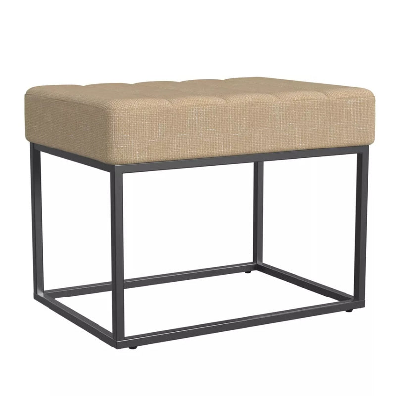 Theodore Small Ottoman - Light Tan