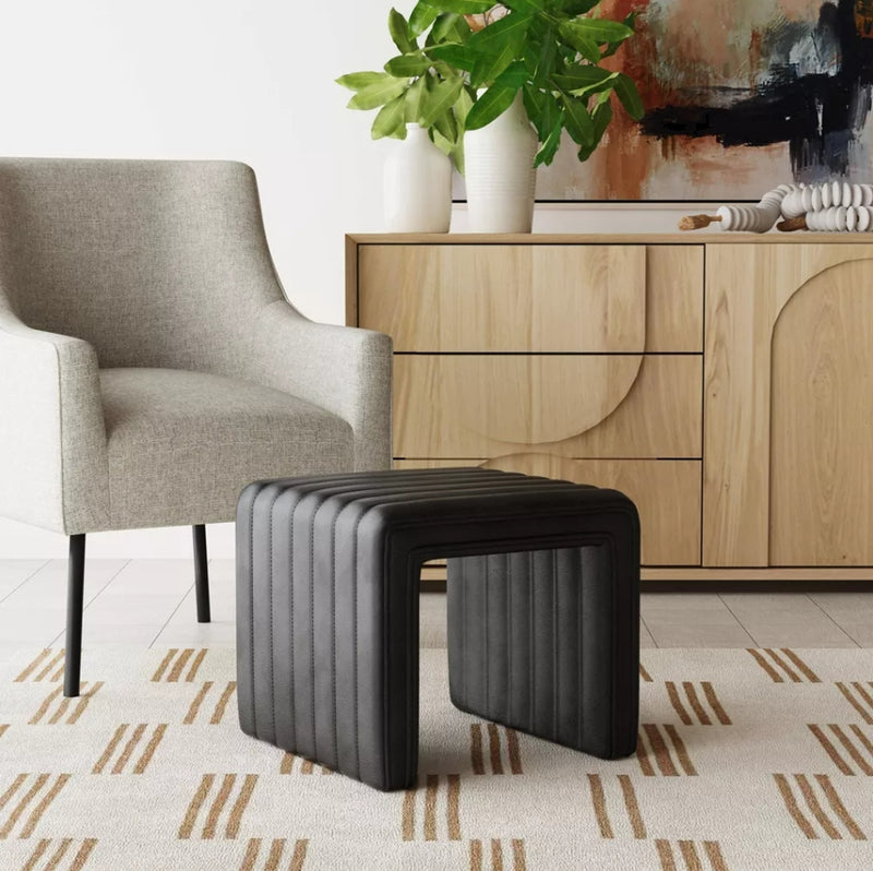 Lynwood Slipcover Cube Ottoman - Green