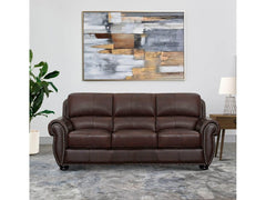 Austin Leather Loveseat - Brown