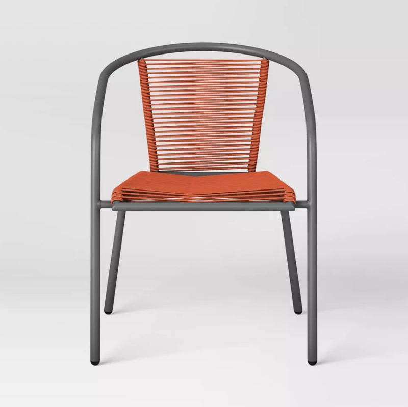 PVC Stackable Patio Chair - Red