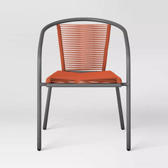 PVC Stackable Patio Chair - Red