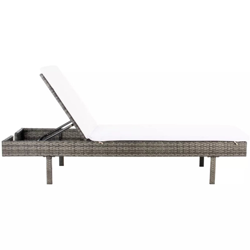 Cam Outdoor Sunlounger - Gray/Brown