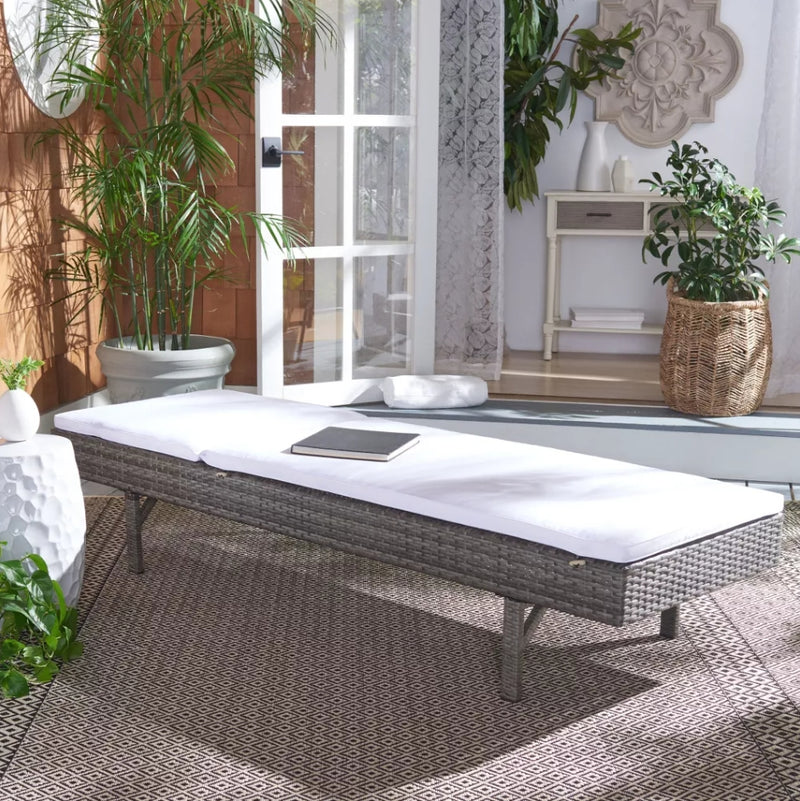 Cam Outdoor Sunlounger - Gray/Brown