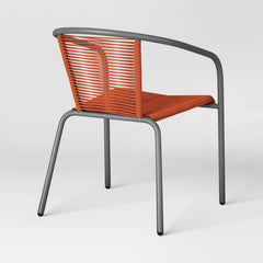 PVC Stackable Patio Chair - Red