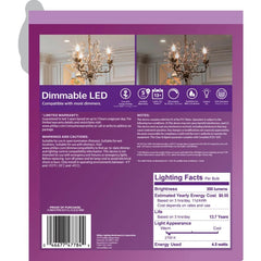 Philips 40-Watt Equivalent B11 Dimmable LED Bent Tip Candle Light Bulb Soft White (3-Pack)