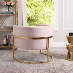 Celine Velvet Accent Chair - Pink