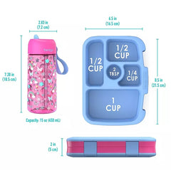 Bentgo Kids Prints Lunch Box & Water Bottle Set - 4 Styles