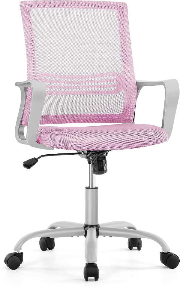 Ergonomic Executive Mid Back Home Office Desk Chair Pink Wichita   Pink 0d46cfb2 73d3 4d5c Acda E445f42788d7 800x 