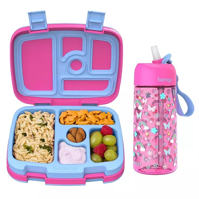 Bentgo Kids Prints Lunch Box & Water Bottle Set - 4 Styles