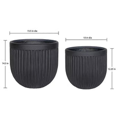 Grooved Planters - 2 Pack