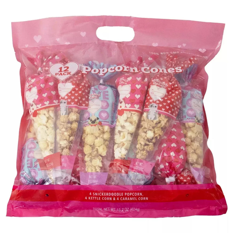 Valentine's Day Popcorn Cones, 12 pk