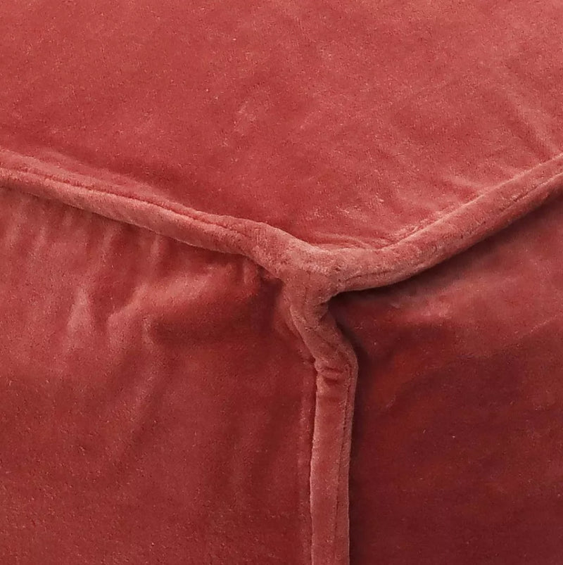 Costa Velvet Pouf - Blush