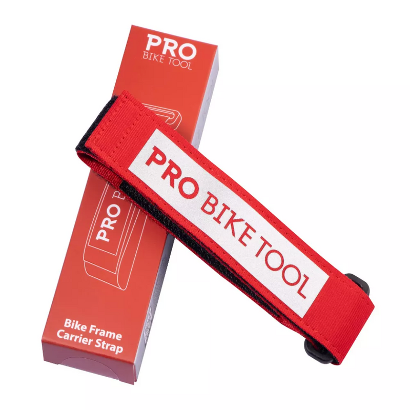 PRO BIKE TOOL Red Frame Strap for Inner Tube and Tool Carrying