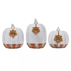 Harvest Ceramic Pumpkins, Set of 3