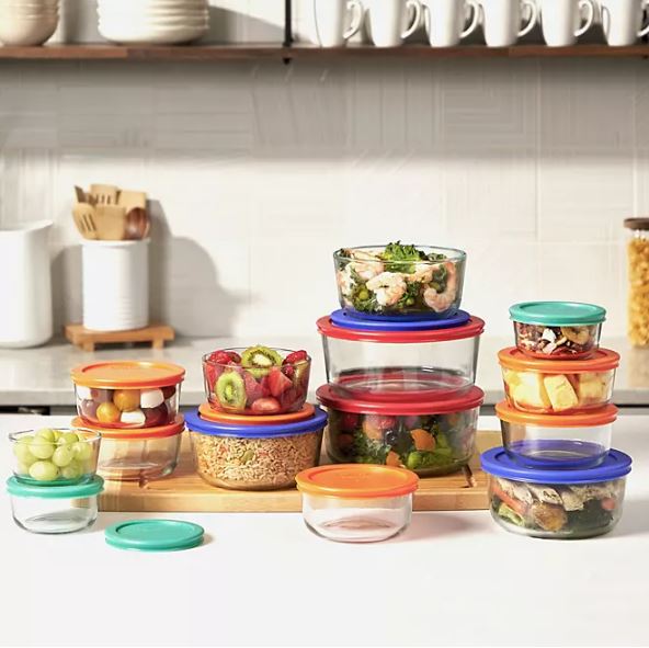 Pyrex Simply Store 28-Piece Glass Food Storage Set