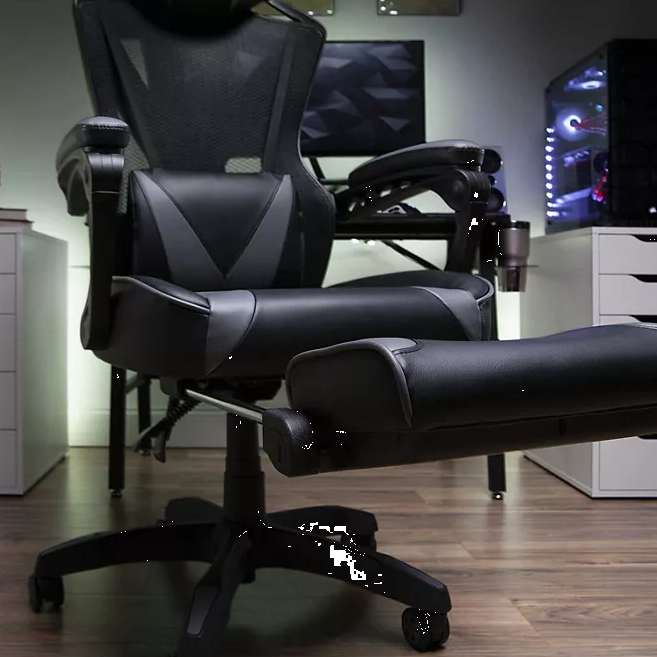 RESPAWN 210 Mesh Back Racing Style Gaming Chair Gray Wichita Home