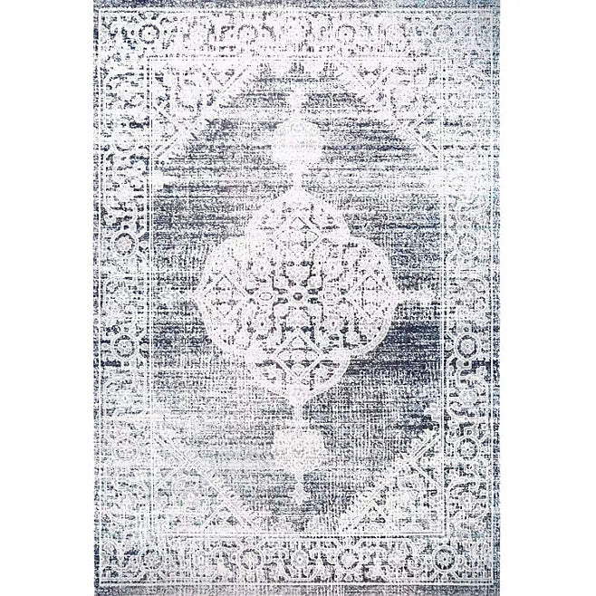 Nicole Miller New York Patio Sofia Magnolia Area Rug - Navy Blue/Ivory