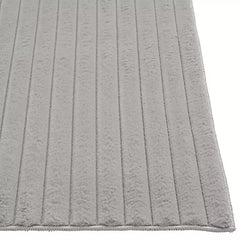 Faux Fur Channeled Area Rug 5' x 7' - Gray