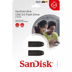 SanDisk 64GB Ultra USB 3.0 Flash Drive 2-Pack