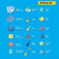 18 Piece Giant Castle Sand Playset