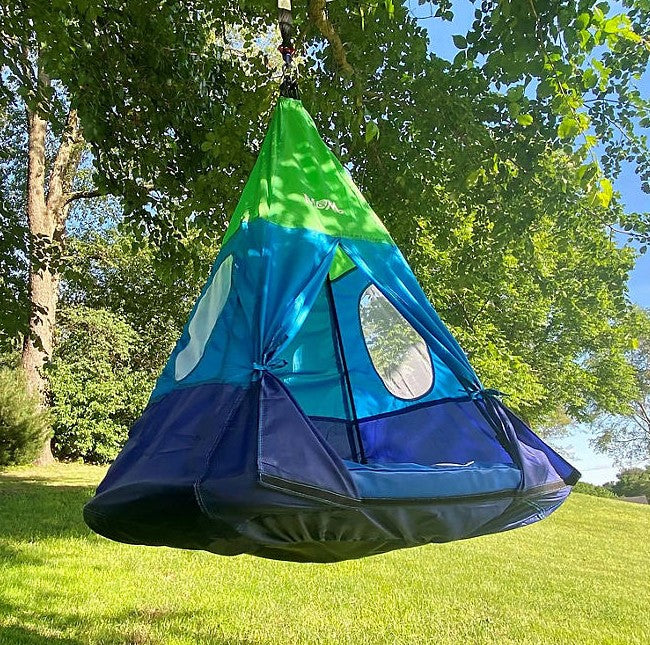Outdoor Tent Swing, 39" Platform Swing with Detachable Tent