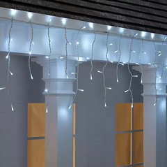 300 Micro LED Icicle Lights - Cool White