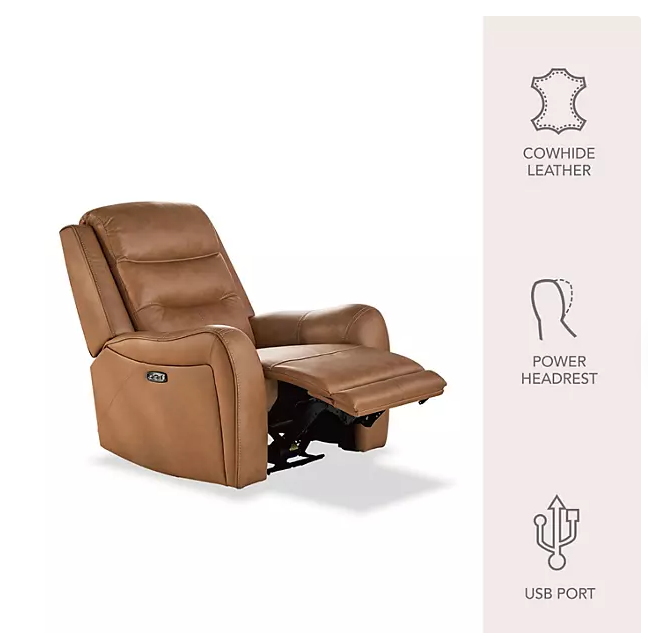 Cooper Power Reclining Leather Chair