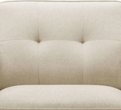 Vicenza Mid-Century Upholstered Sofa Beige