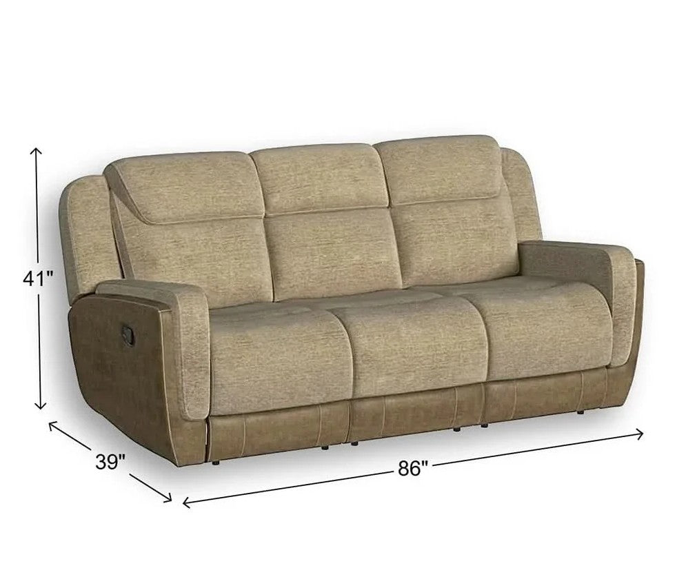 Hornet Manual Reclining Sofa - Beige