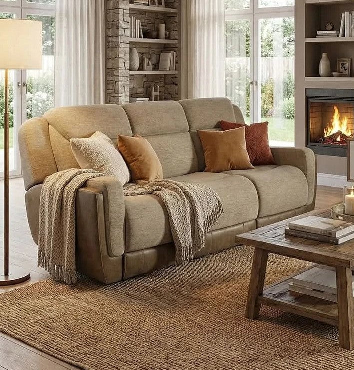 Hornet Manual Reclining Sofa - Beige