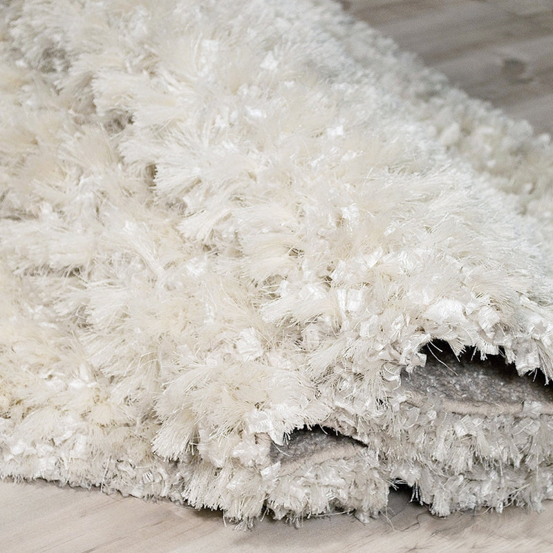 Decorative Shag Area Rug - White - 8' x 11'