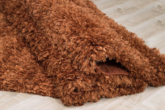 Decorative Shag Area Rug - Rust - 8' x 11'