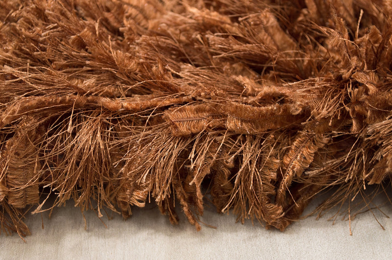 Decorative Shag Area Rug - Rust - 8' x 11'