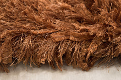 Decorative Shag Area Rug - Rust - 8' x 11'
