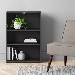 3 Shelf Bookcase - Black
