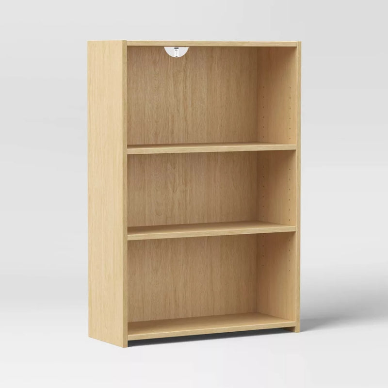 3 Shelf Bookcase - Natural Wood