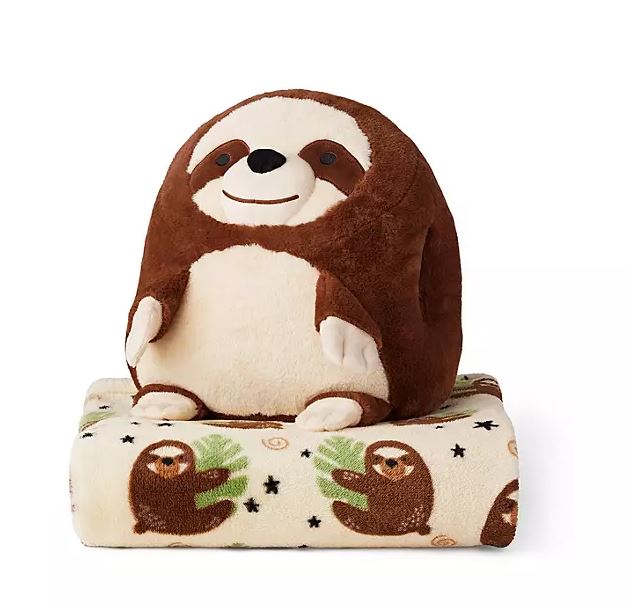 Hugger & Throw Set Sloth Wichita Home Outlet