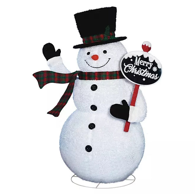 6' Pre-Lit Pop-Up Twinkling Snowman