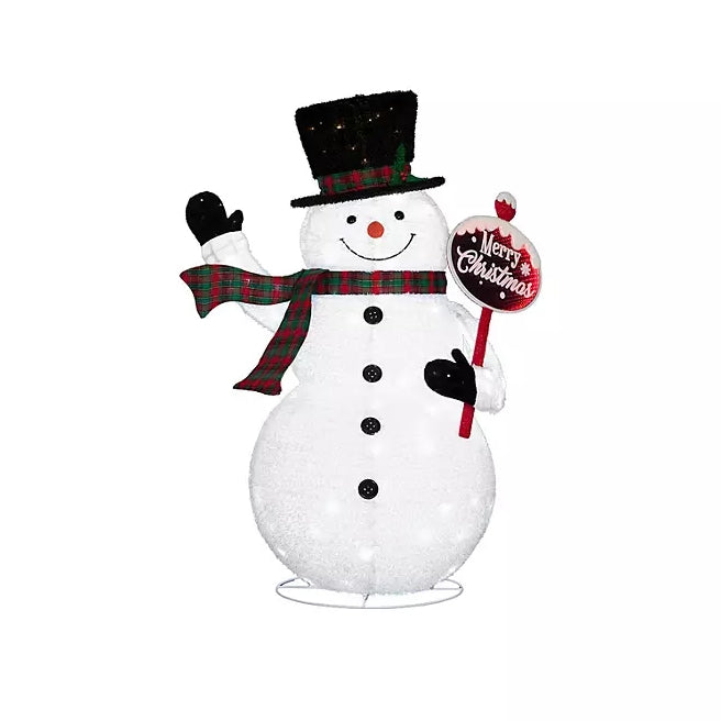 6' Pre-Lit Pop-Up Twinkling Snowman