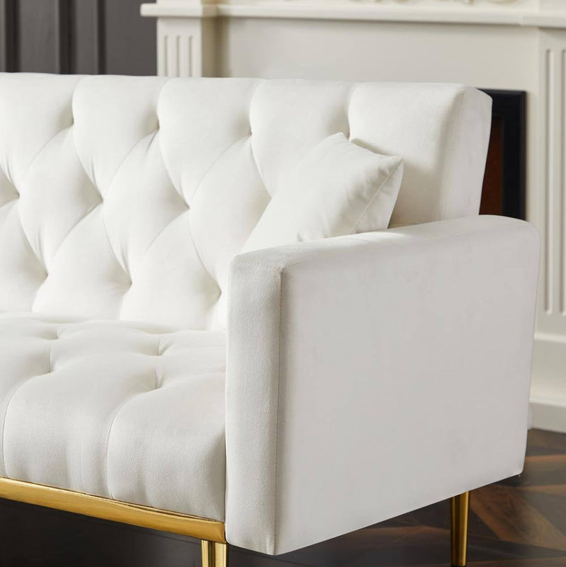 73" Upholstered Futon - Off White