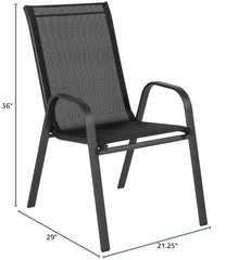 Outdoor Stackable Chair - Black