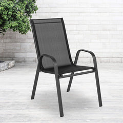 Outdoor Stackable Chair - Black