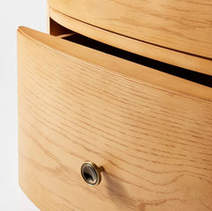 2 Drawer Nightstand - Brown Natural Wood