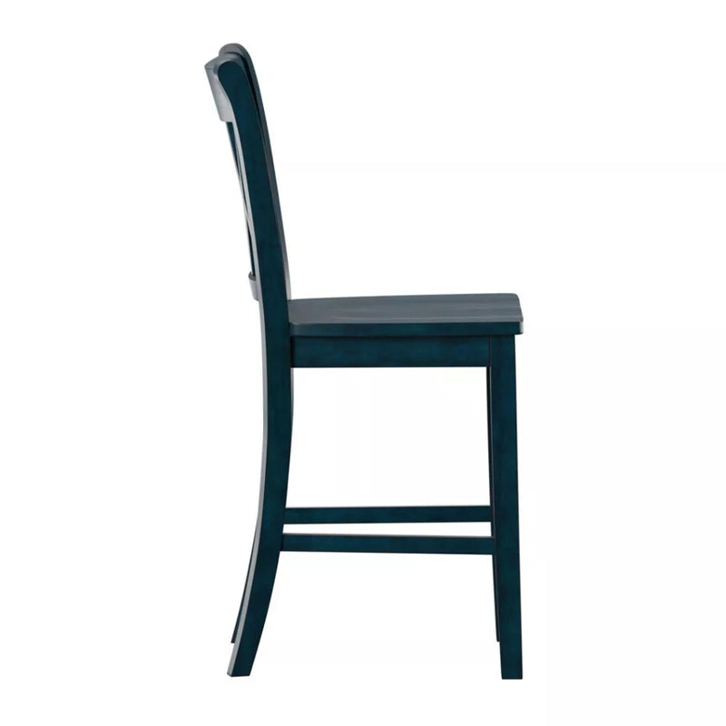 24" South Hill Double X Back Counter Height Barstools - Antique Denim