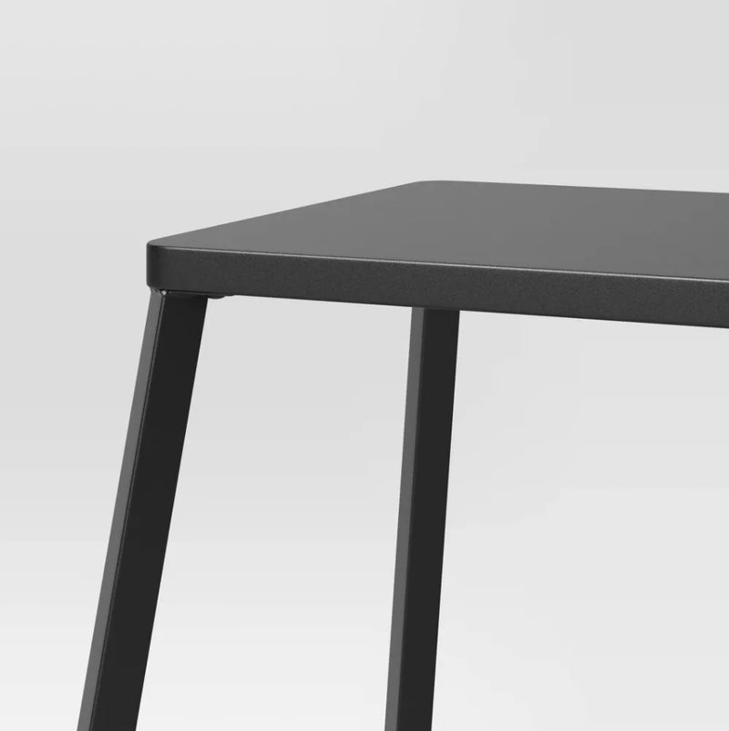 Metal Counter Height Barstool - Black (Set of 2)