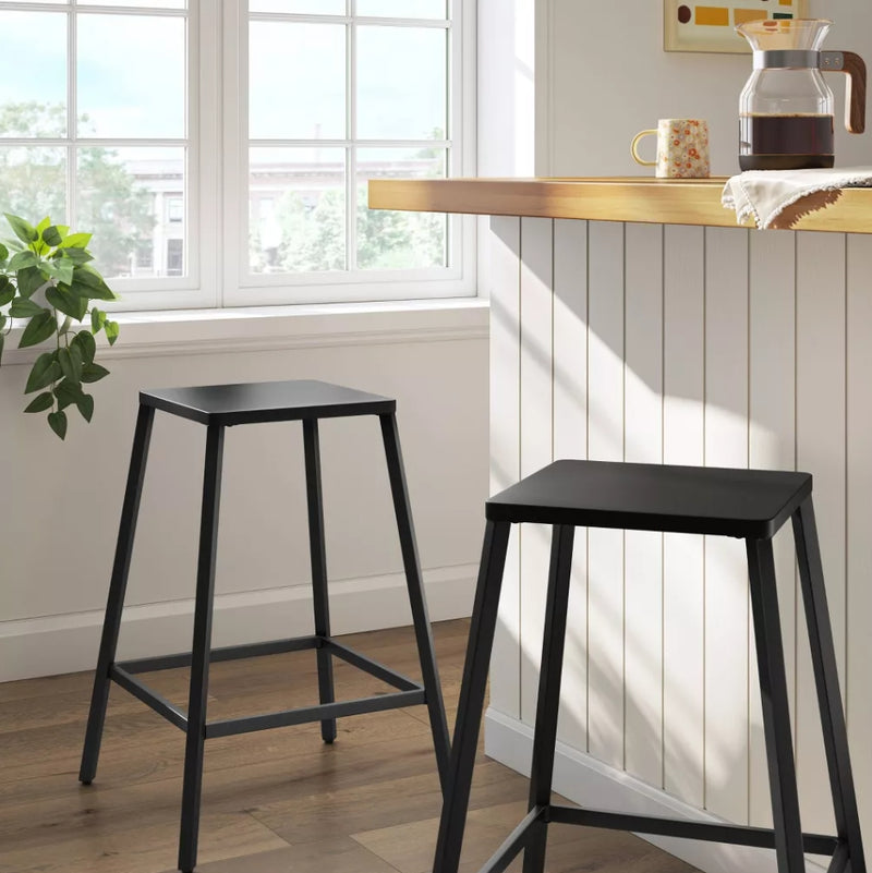 Gracie Wood Upholstered Counter Height Barstool