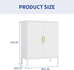 Steel Storage Cabinet with Adjustable Shelves - White