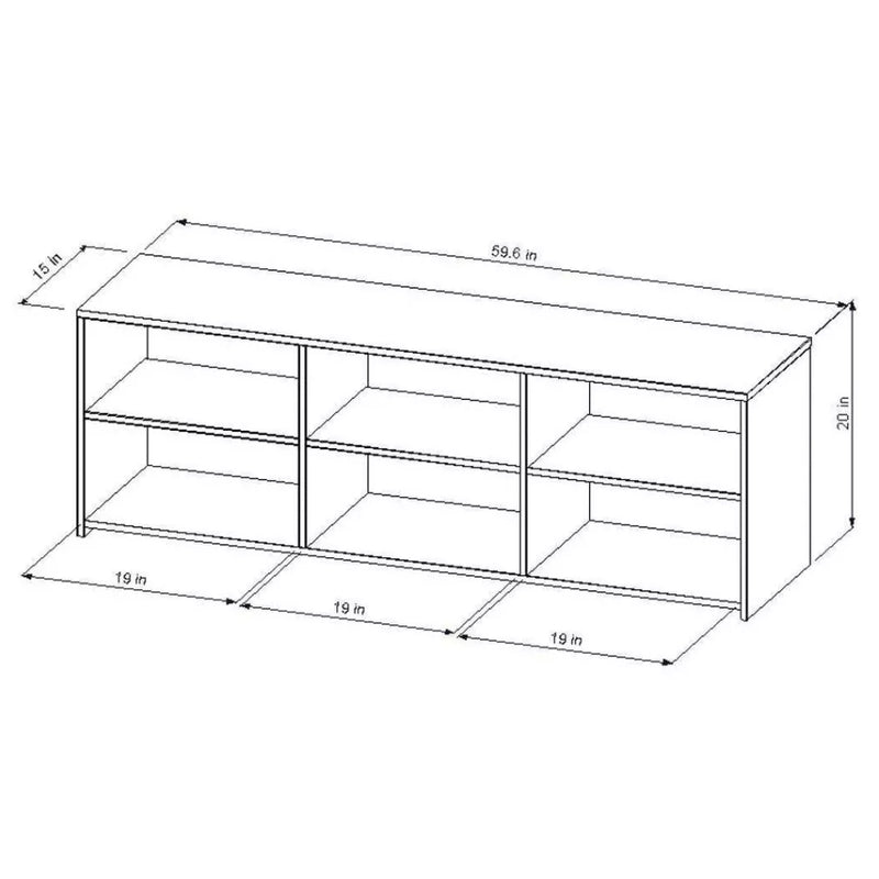 Dorm Storage TV Stand for TVs up to 70" Black